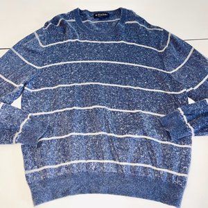 Brooks Brothers Blue & Grey Striped Sweater L